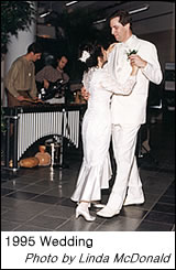 Rosemarie dances with Mark at their wedding - 1995